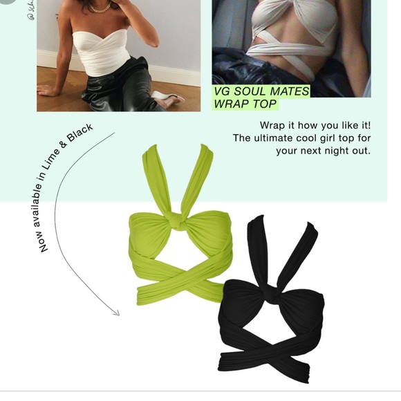 Verge girl lime wrap top - Picture 4 of 4